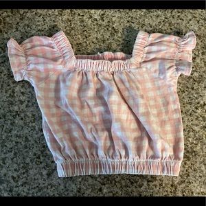 Toddler plaid pink shirt